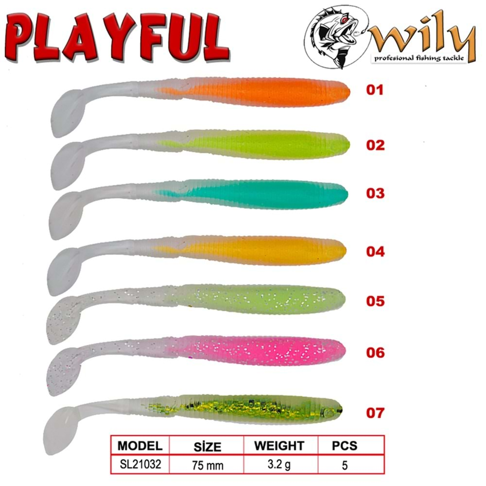 Wily Playful Silikon Yem 3.2 g 75 mm