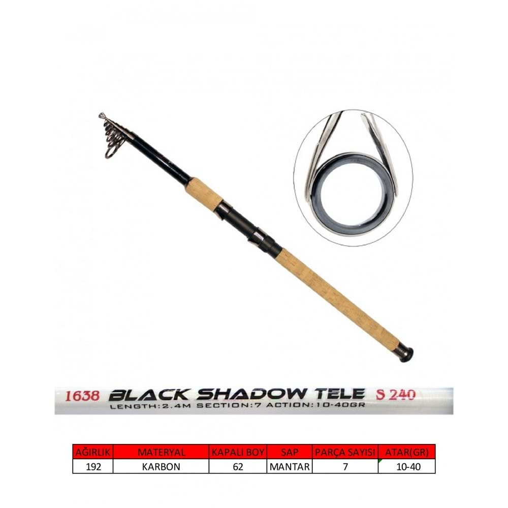 1638 CAPTAİN BLACK SHADOW TELE SPIN 10-40GR