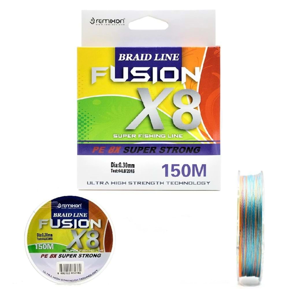 Remixon Fusion 150M X8 Multi Color İp Misina