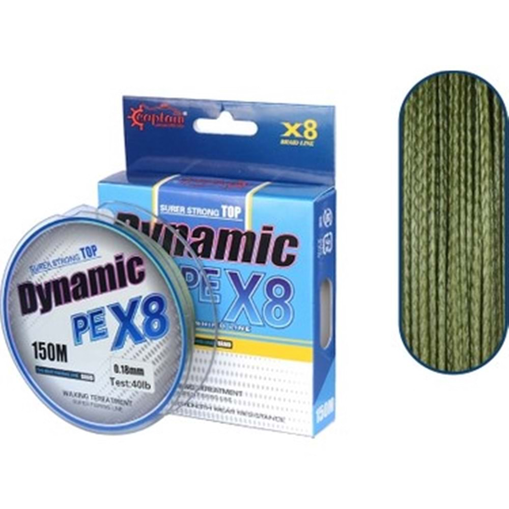 DYNAMIC PE 8X BRAID LINE 150 MT Yeşil