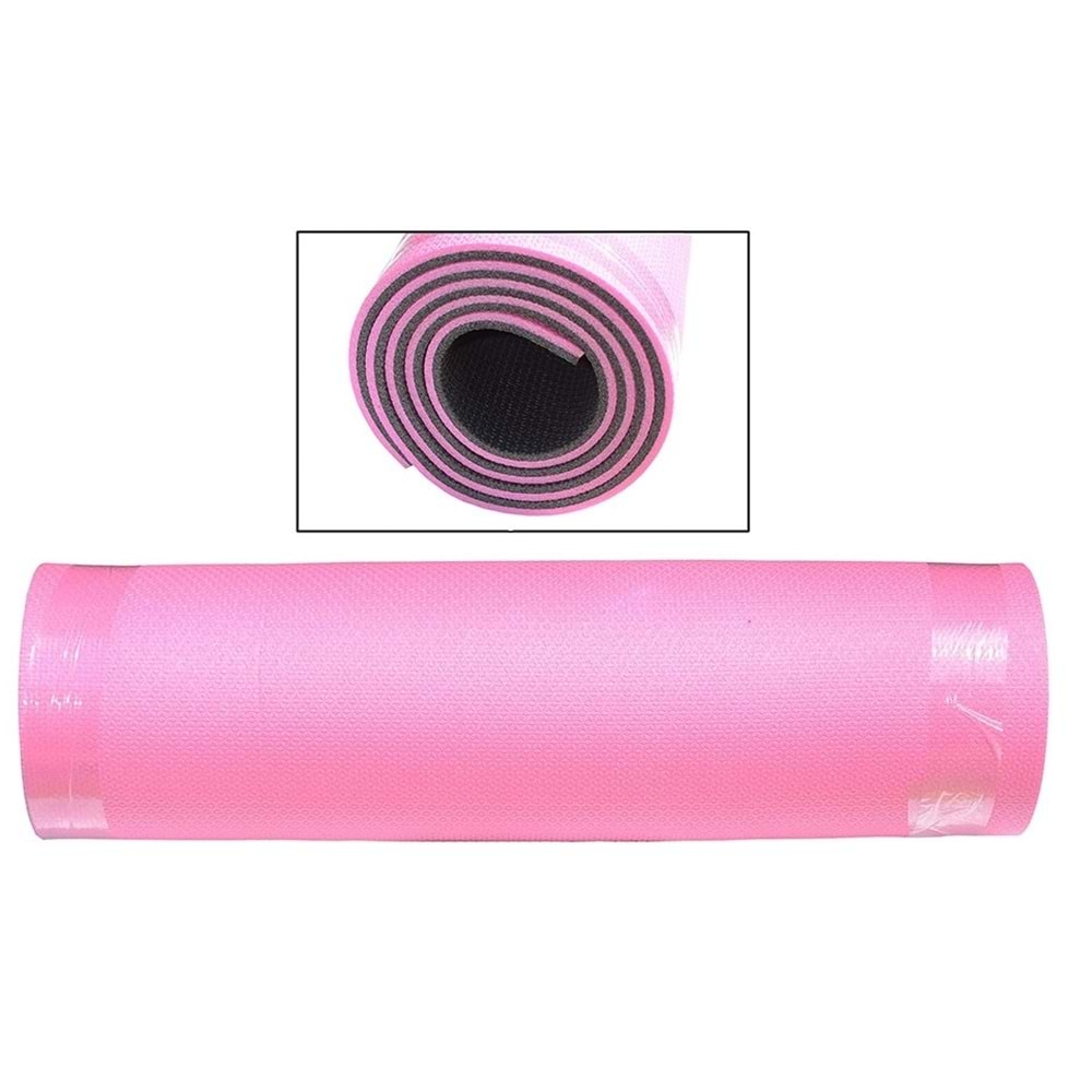 Kamp Matı 10 mm Eva Mat Yatak 60x190 cm Gri-Pembe