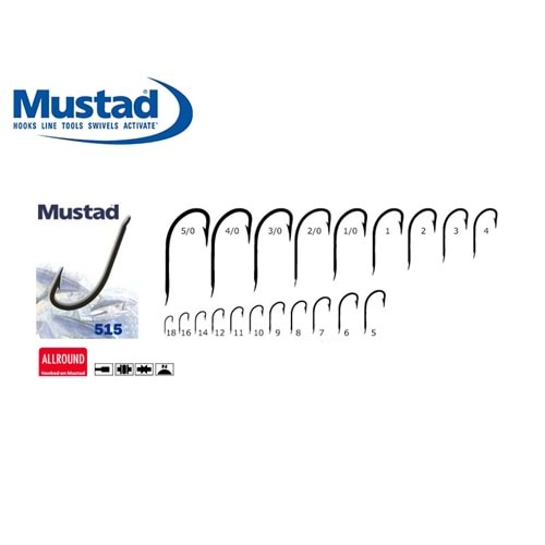 Mustad Olta İğnesi 515N 50li